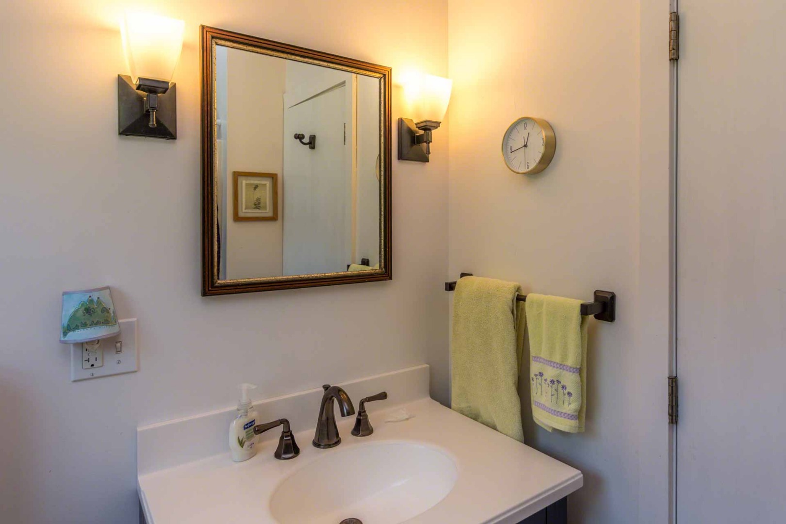 1 Garden Cove Road Edgartown, MA 02539 - Photo 34 of 37 a bathroom with a sink and mirror