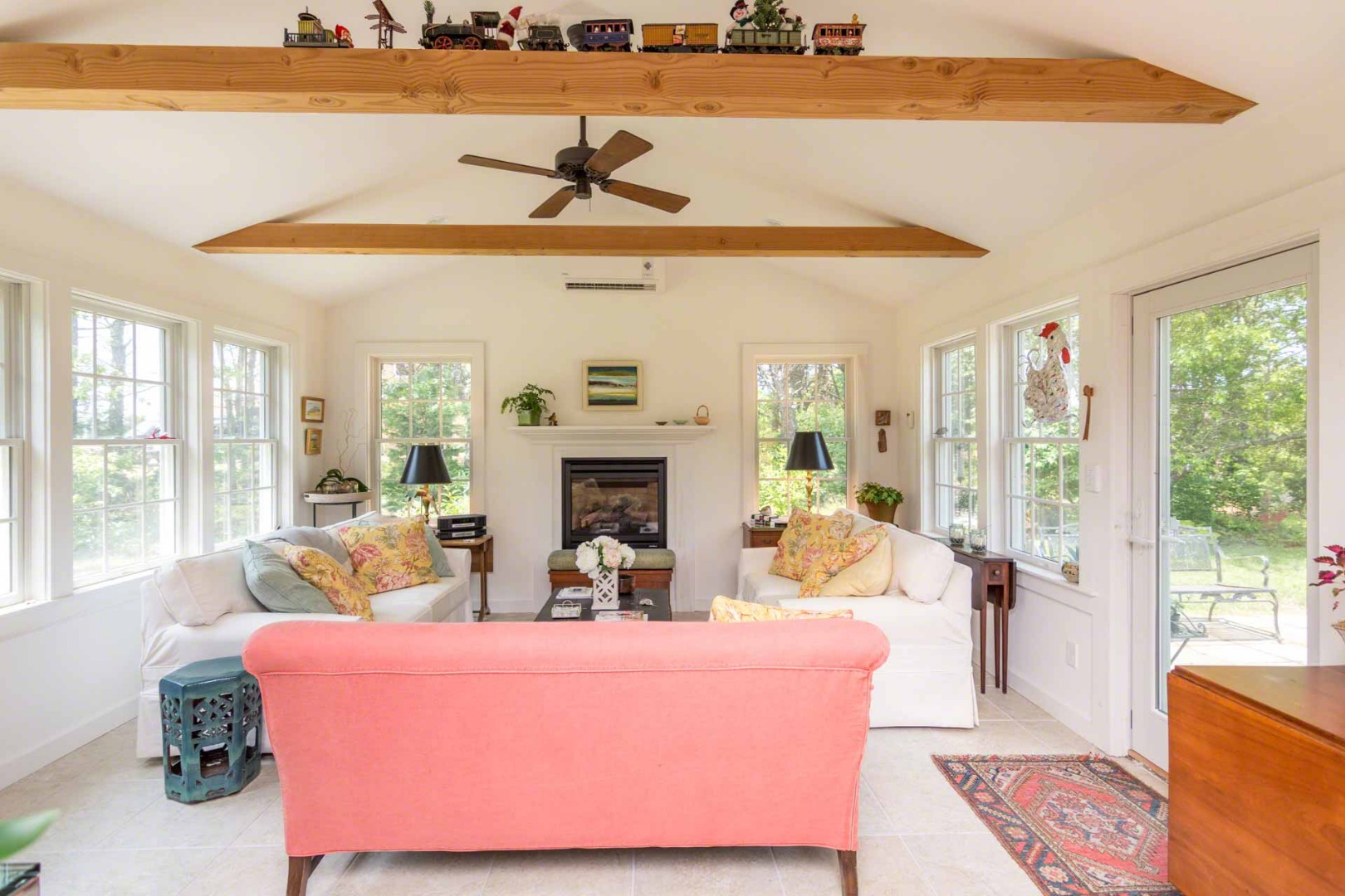 1 Garden Cove Road Edgartown, MA 02539 - Photo 7 of 37 a living room with furniture and a fireplace