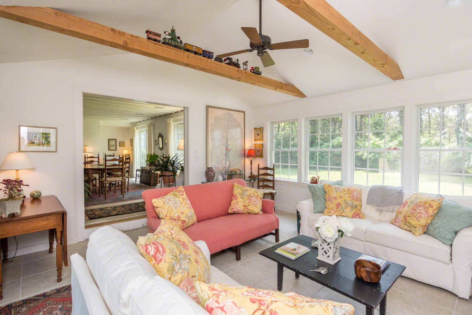 1 Garden Cove Road Edgartown, MA 02539 - Photo 9 of 37 a living room with furniture and a large window