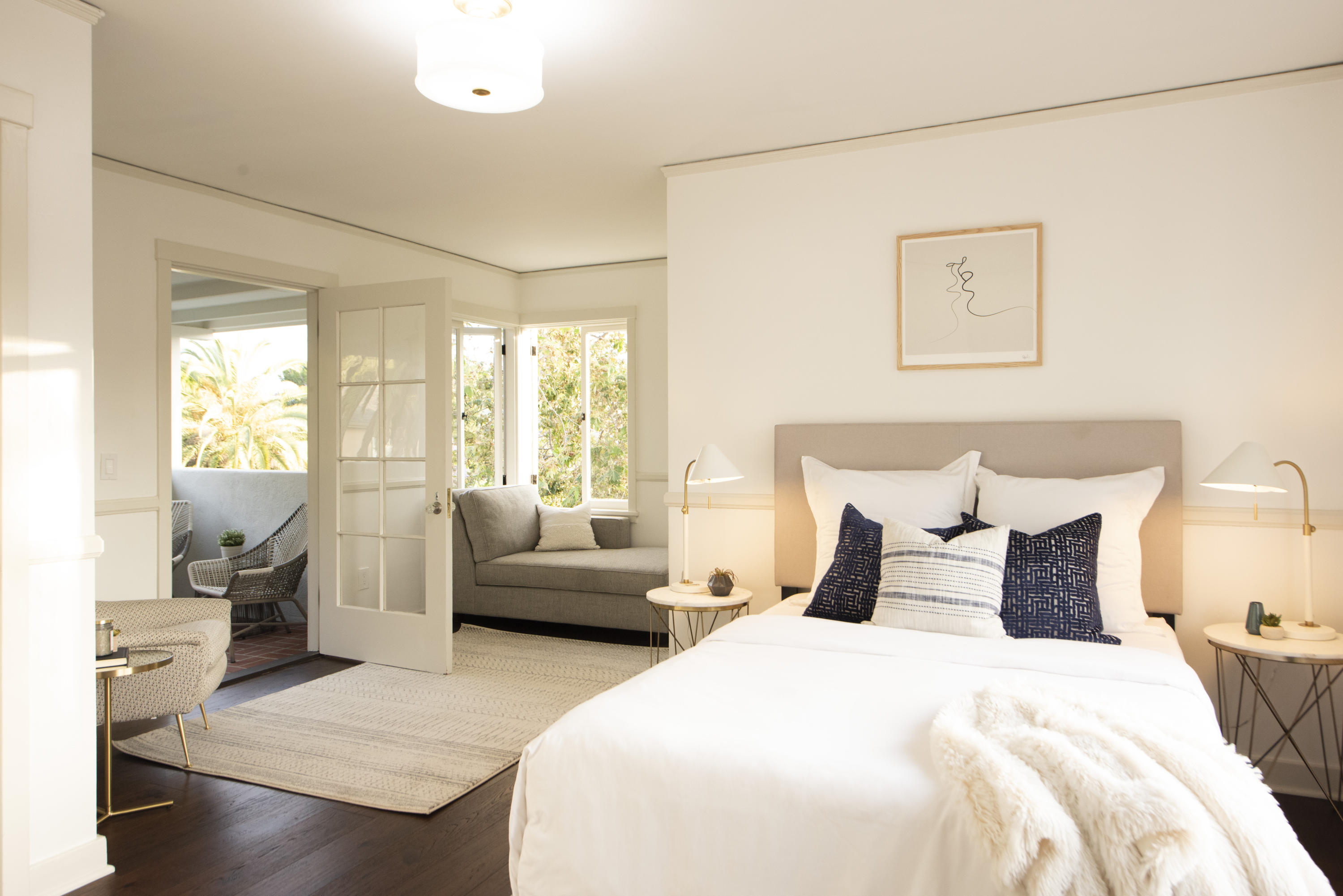 1817 Anacapa Street Santa Barbara, CA 93101 - Photo 14 of 19 a bedroom with a bed and a couch