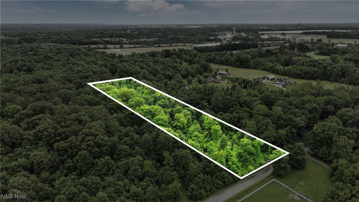 21251 Pitts Road Wellington, OH 44090 - Photo 2 of 14 Aerial overview of property's location with a heavily wooded area and property parcel outlined