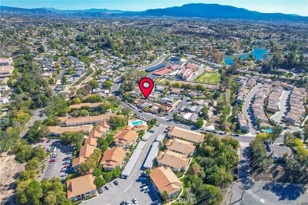 an aerial view of multiple house