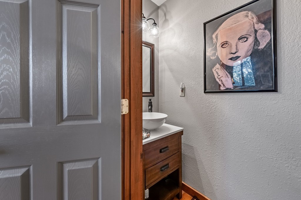 90 Hay Lane Morganton, GA 30560 - Photo 17 of 77 a bathroom with a painting on the wall and a shower