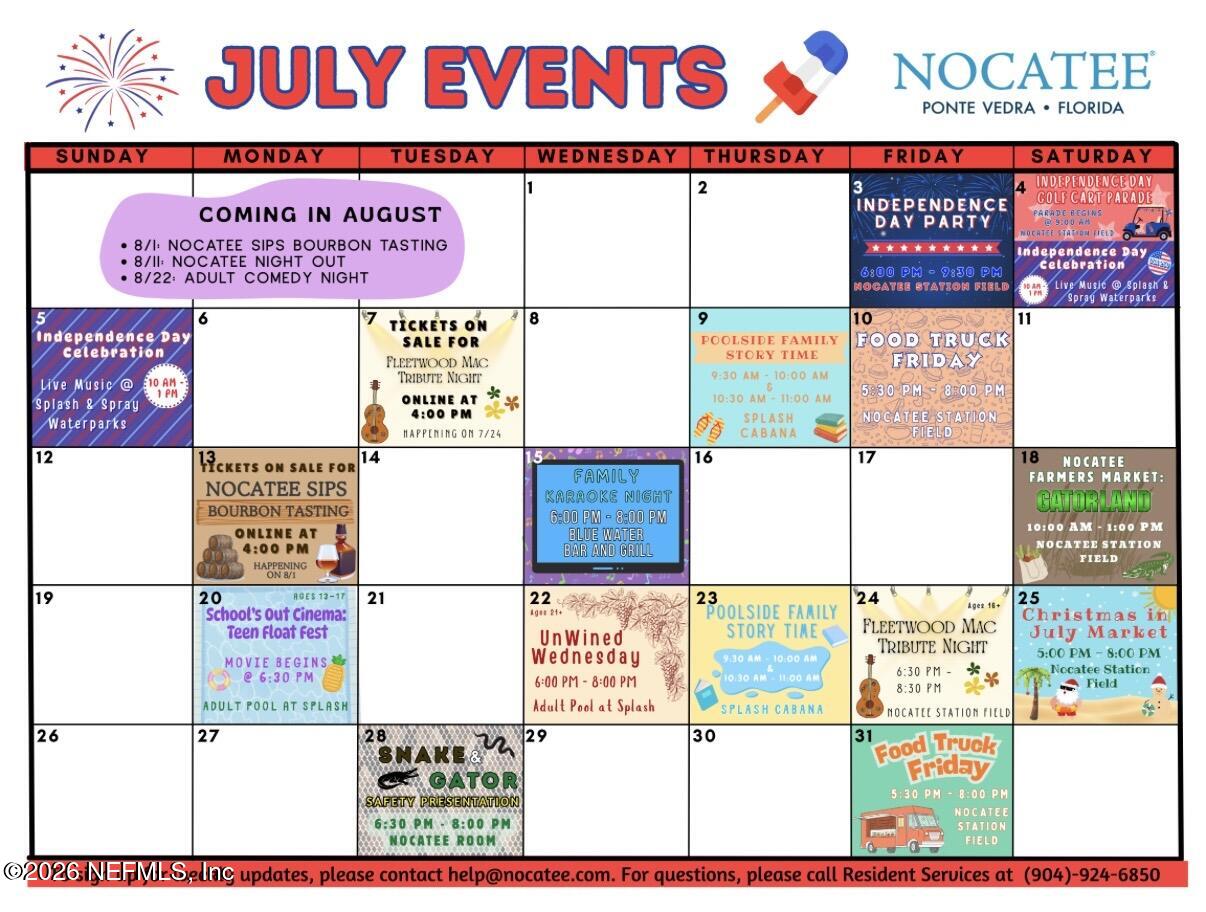 37 Rinaldo Way Ponte Vedra, FL 32081 - Photo 62 of 89 Nocatee Event Calendar