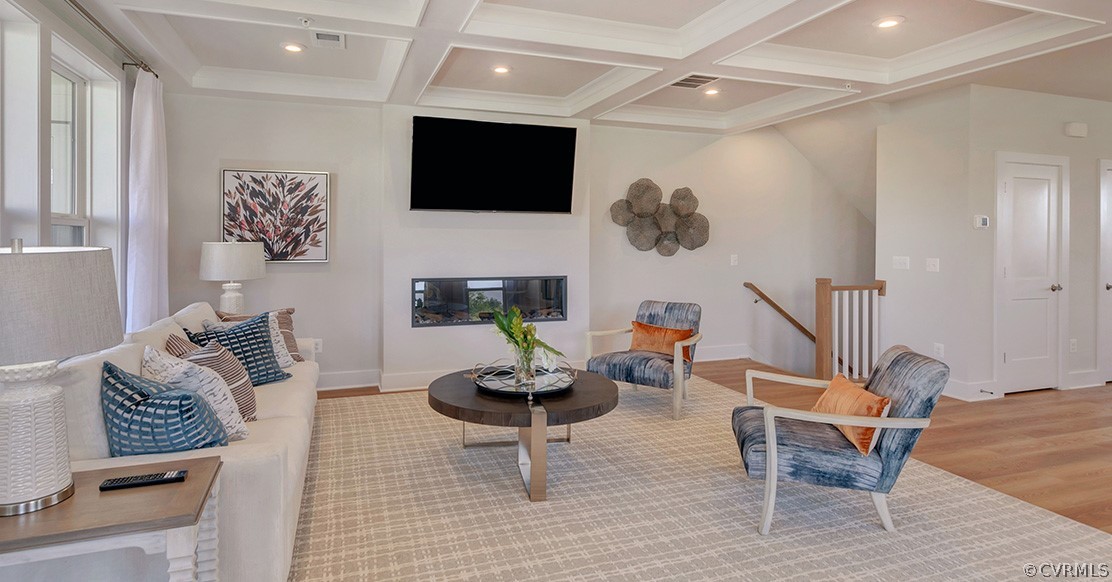 200 Brattice Drive Midlothian, VA 23114 - Photo 10 of 35 a living room with furniture a flat screen tv and kitchen view