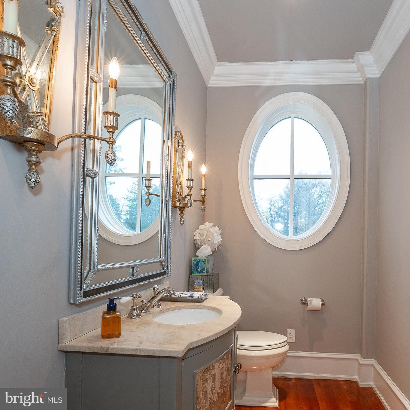 1122 Brynlawn Road Villanova, PA 19085 - Photo 24 of 46 a bathroom with a sink and mirror with toilet