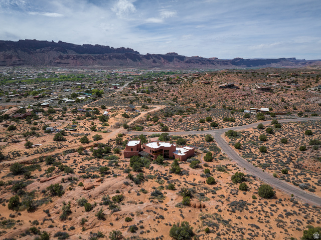 3617 Red Rock Drive Moab, UT 84532 - Photo 66 of 79 Overview of rural landscape featuring a desert landscape and a mountainous background