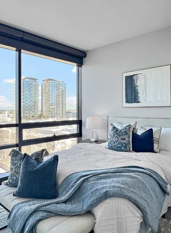 a view of a hallway with closet