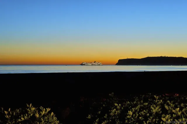 a view of an ocean and beach