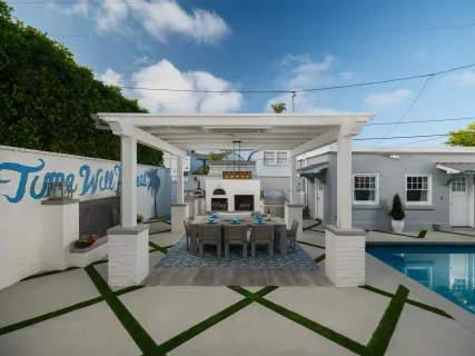 a view of house with yard