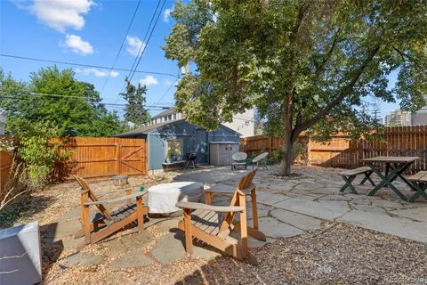 a backyard of a house