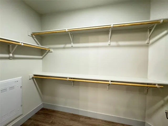 a close view of closet