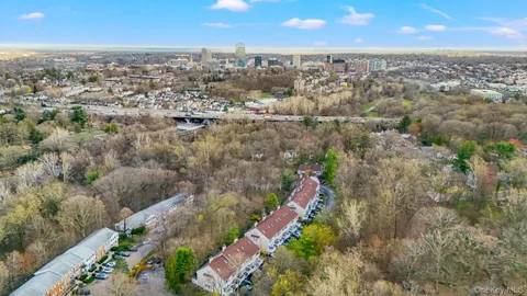 an aerial view of a city