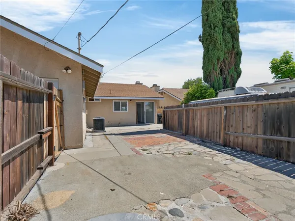a backyard of a house