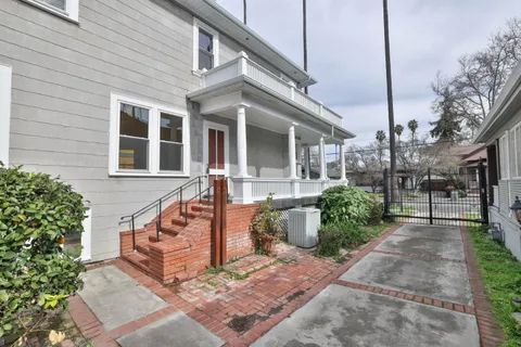 a view of a house with a patio