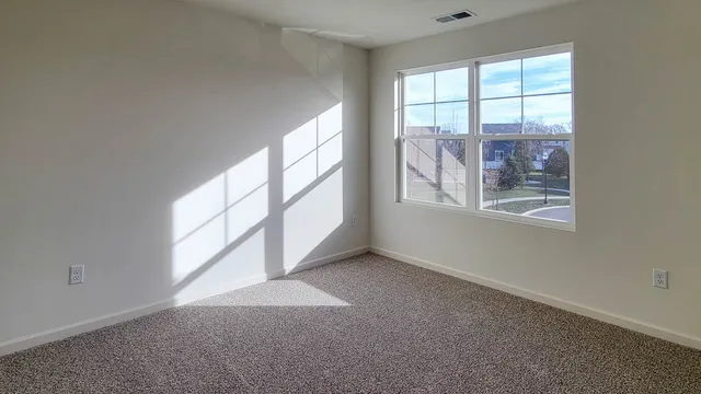 an empty room with a window