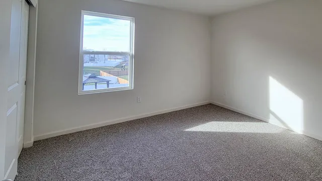 an empty room with a window