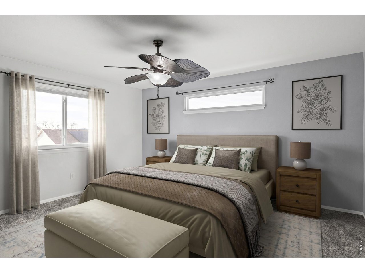 6963 Lee Street Wellington, CO 80549 - Photo 11 of 24 Spacious primary bedroom with abundant natural light and a comfortable, peaceful feel. *Virtually Staged*