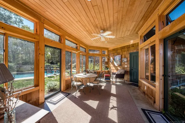 a very nice looking room with a large window