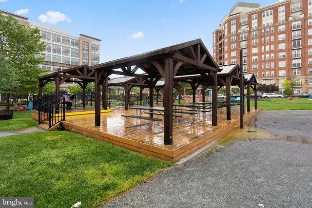 a view of a park with kids park