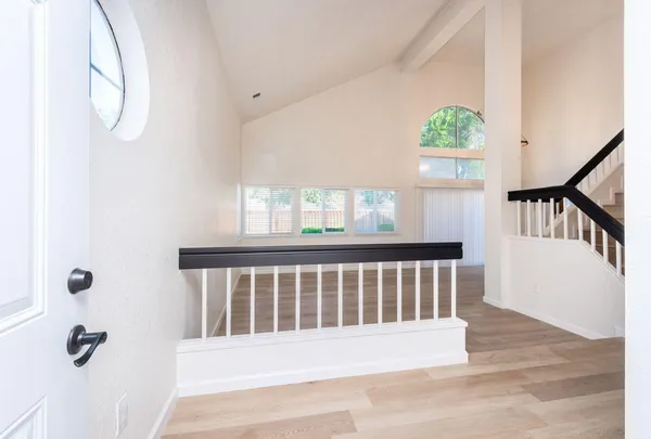 a view of wooden floor in a room