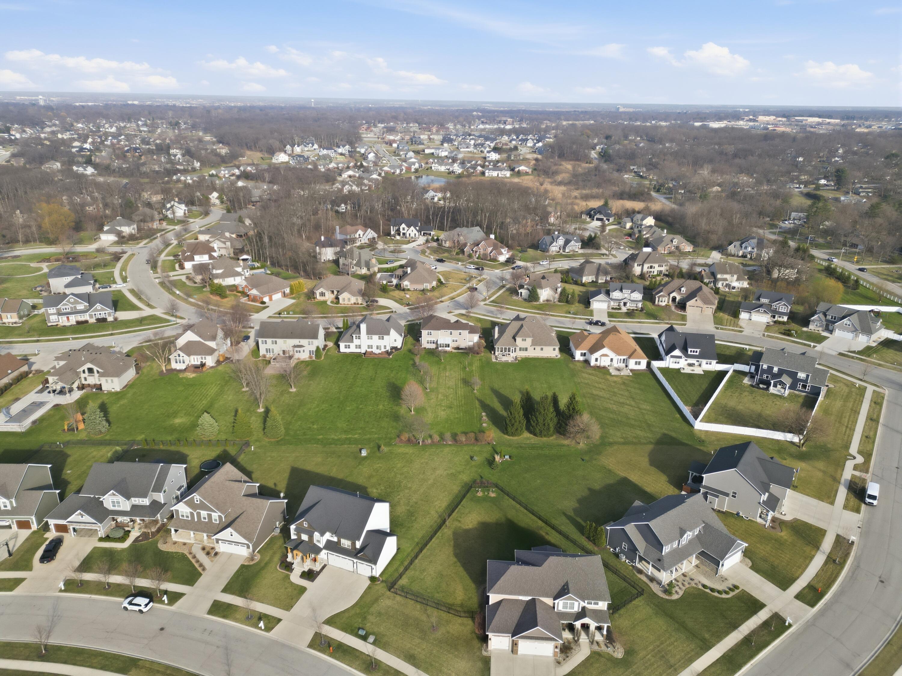 1144 Mary Ellen Drive Crown Point, IN 46307 - Photo 45 of 47 an aerial view of a city with lots of residential buildings