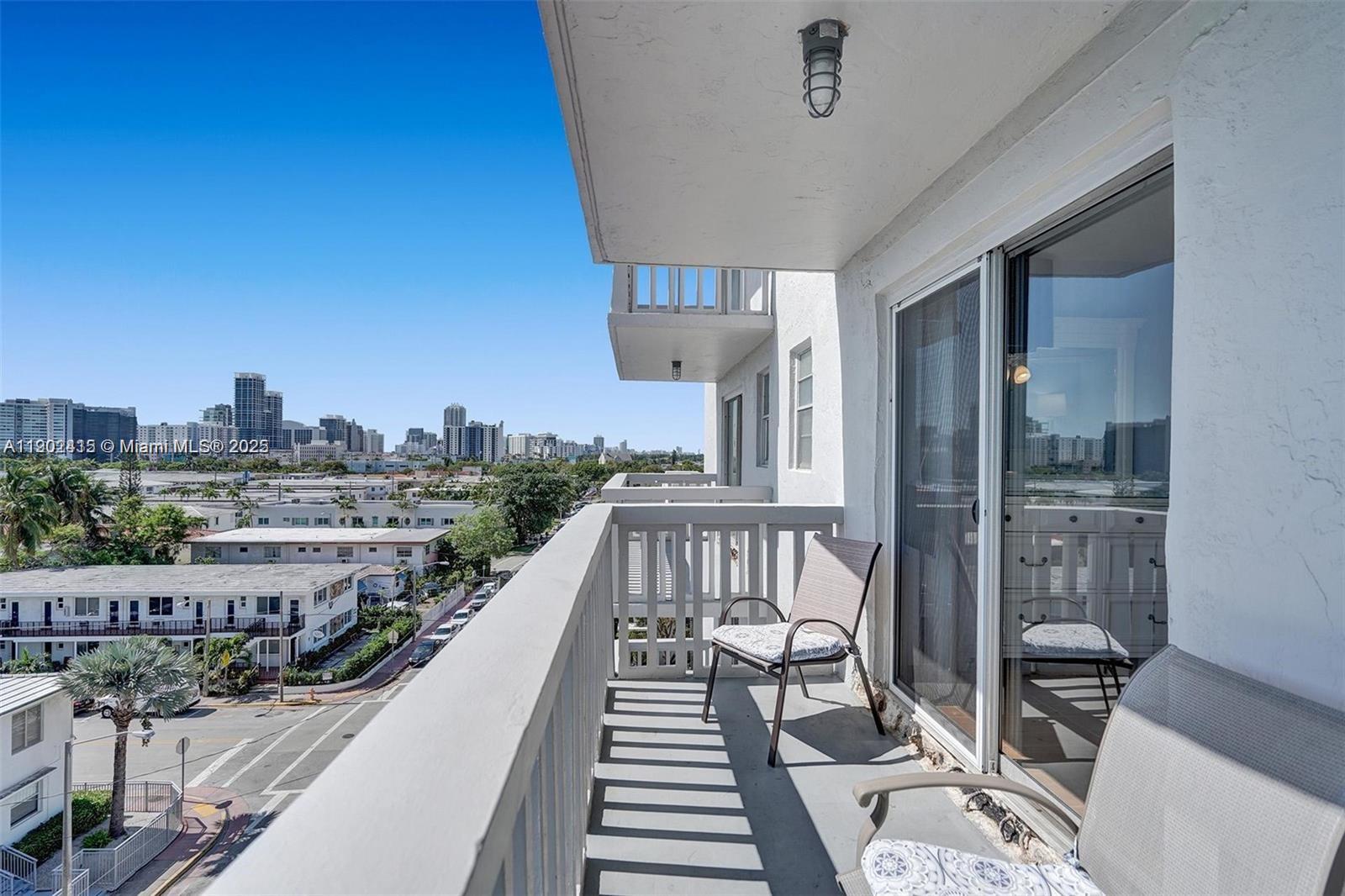 7620 Carlyle Avenue, Unit 703 Miami Beach, FL 33141 - Photo 24 of 46 a view of balcony with furniture