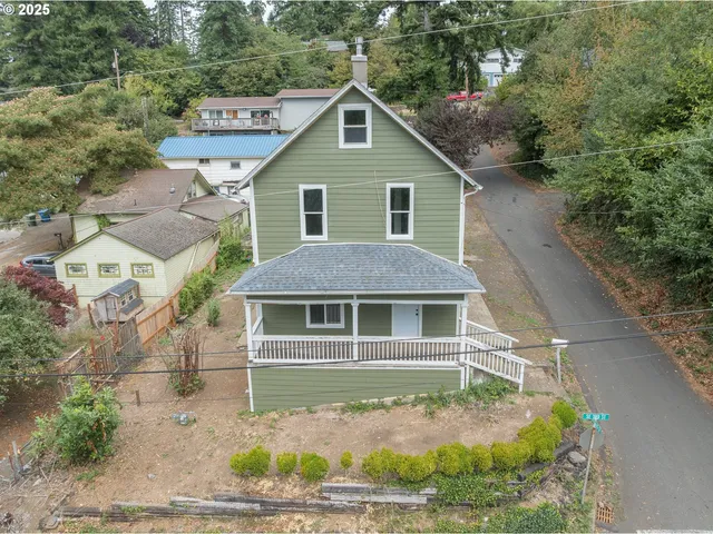 a aerial view of a house
