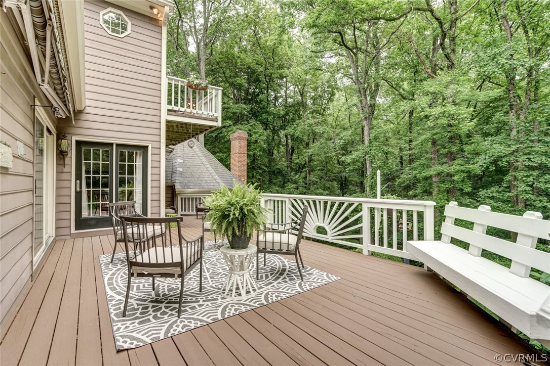 3970 Reeds Landing Circle Midlothian, VA 23113 - Photo 42 of 48 a view of a deck with chairs and wooden floor