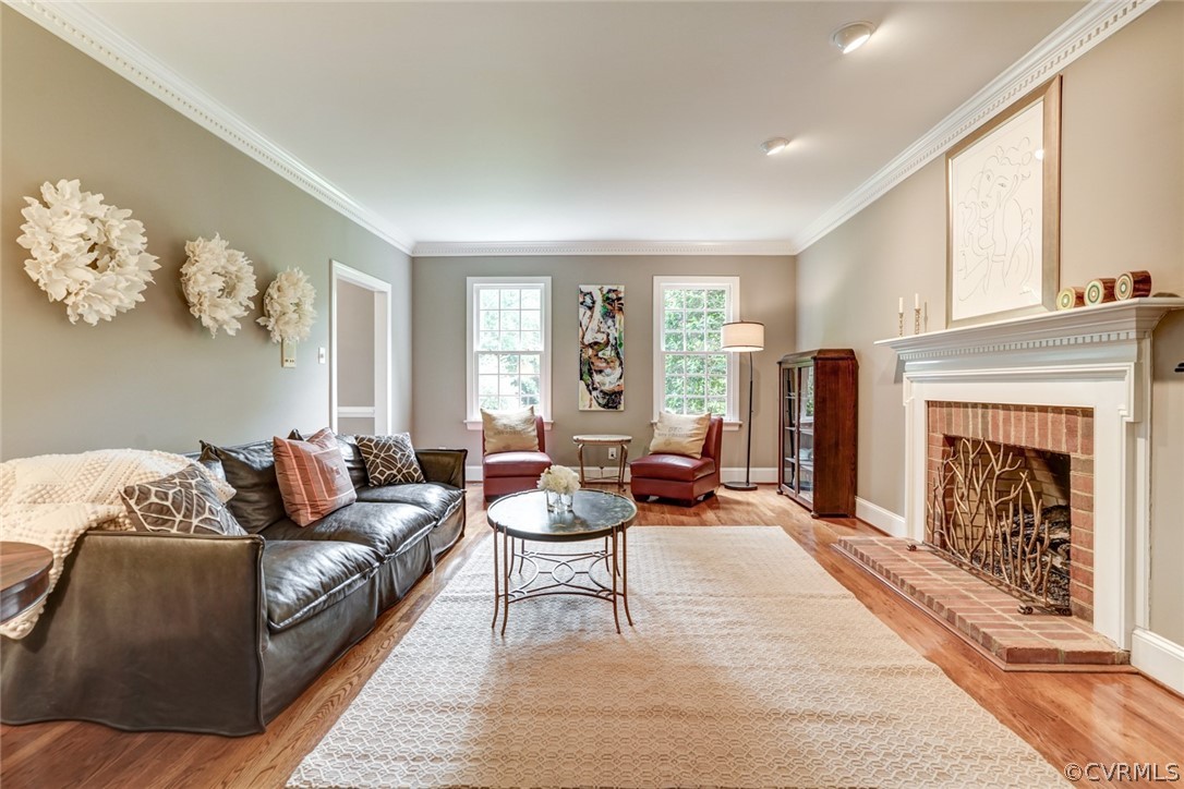3970 Reeds Landing Circle Midlothian, VA 23113 - Photo 5 of 48 a living room with furniture and a fireplace