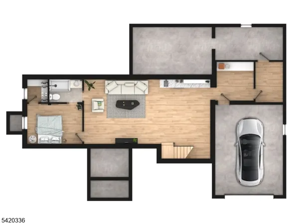 a picture of a bench in kitchen