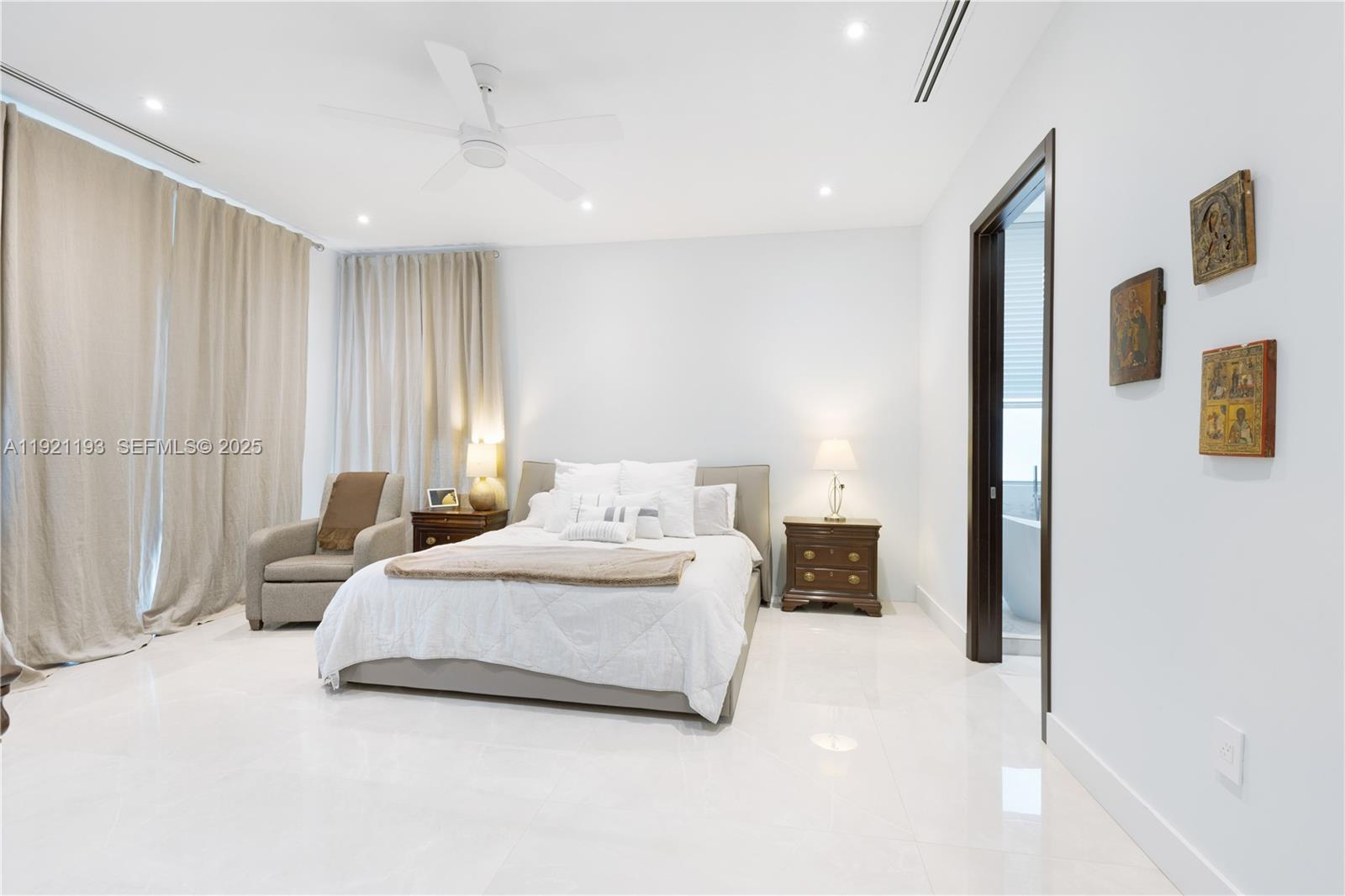 2420 Southwest 24th Street Miami, FL 33145 - Photo 33 of 53 a bedroom with a bed and a painting on the wall