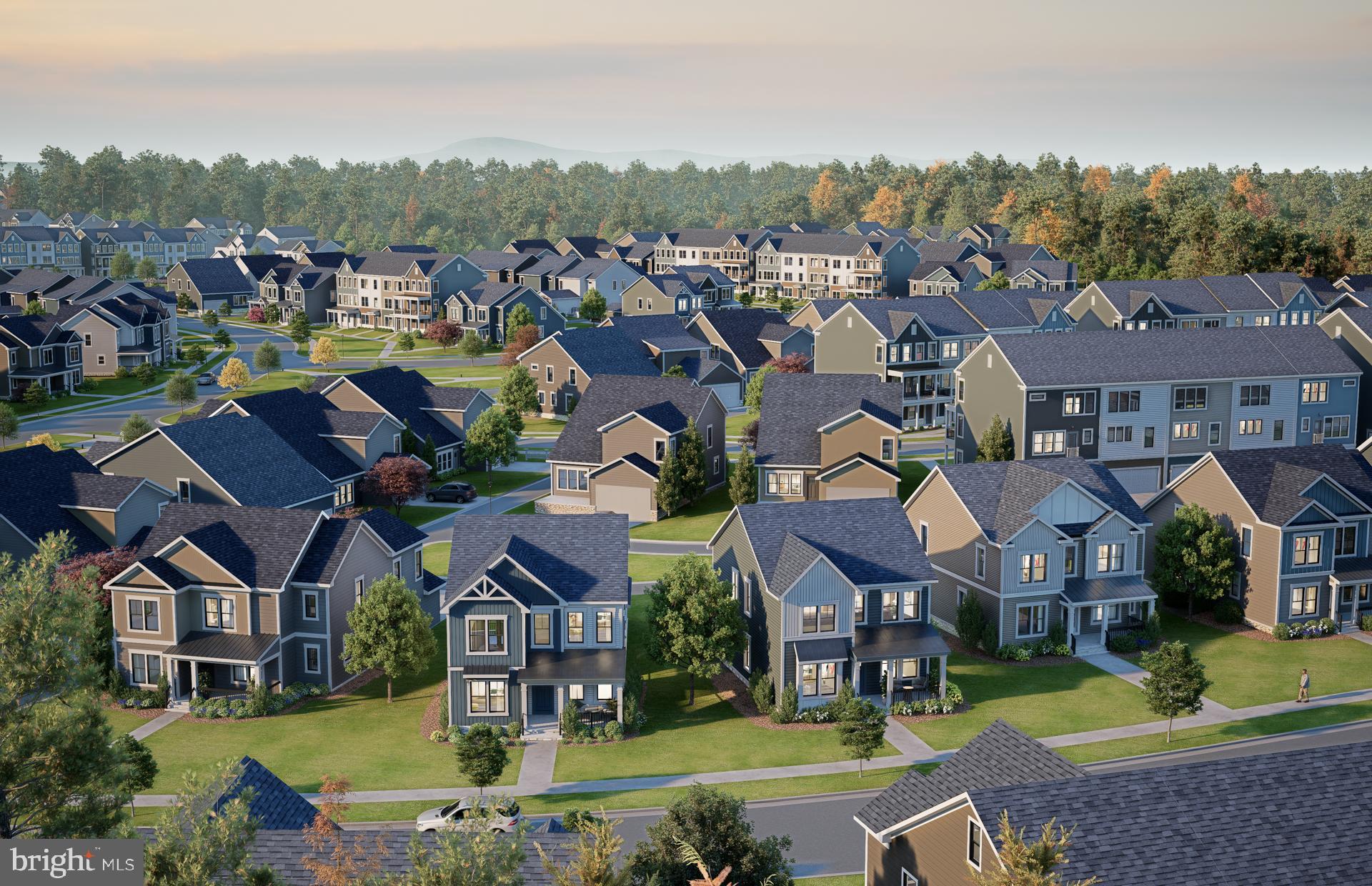 42601 Houdini Rst Terrace Leesburg, VA 20176 - Photo 46 of 52 an aerial view of residential houses with yard and lake view
