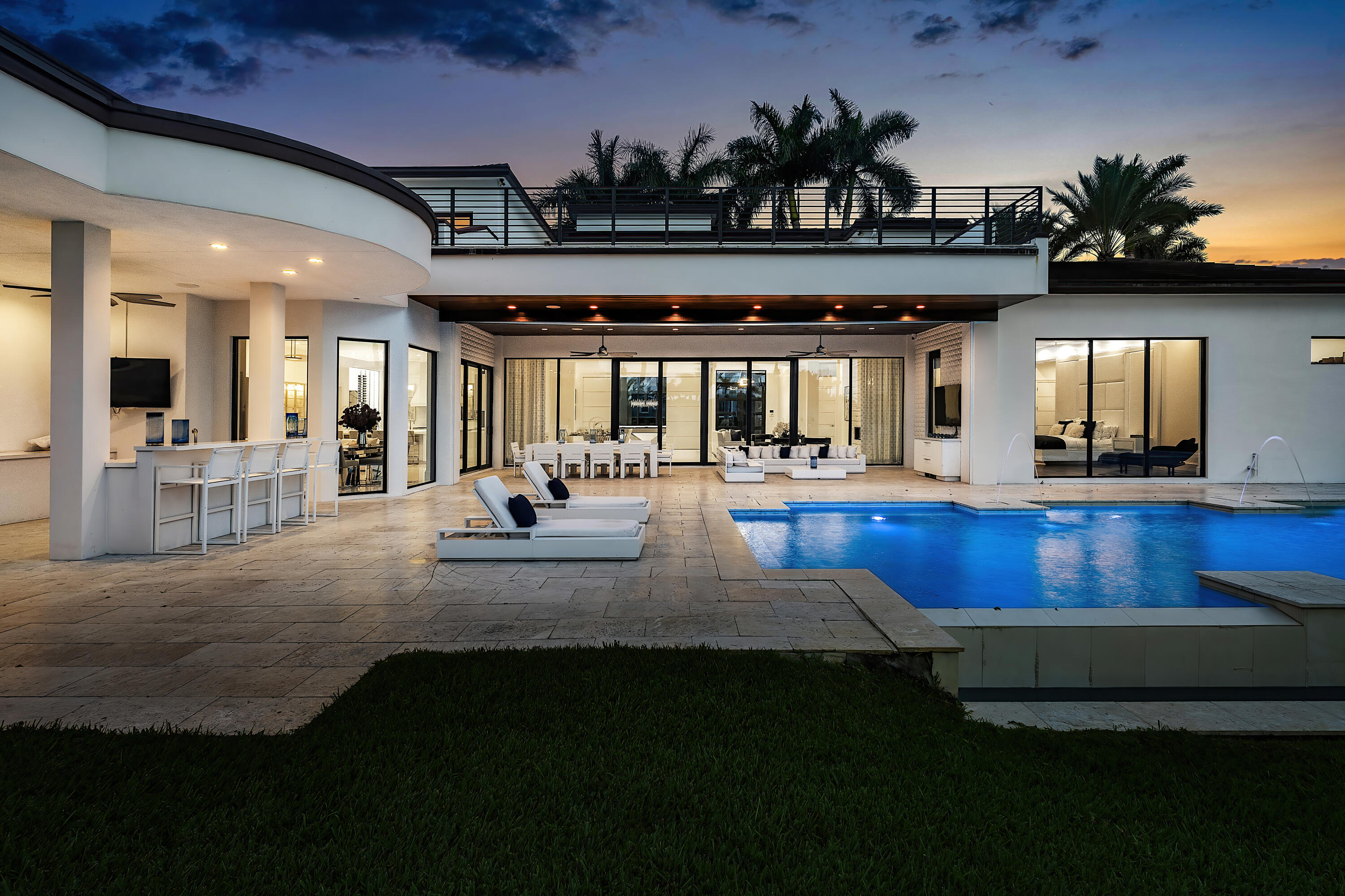 17096 Northway Circle Boca Raton, FL 33496 - Photo 83 of 144 Exterior Back - Dusk