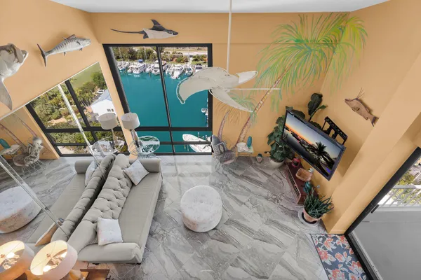 a balcony with an ocean view