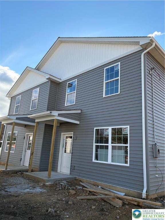 a front view of a house