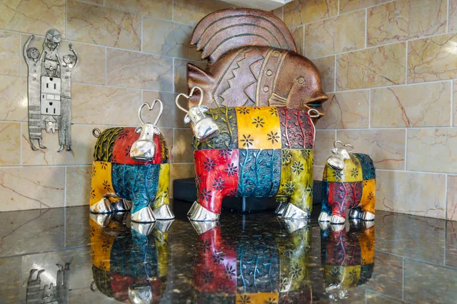 an aerial view of ocean with residential houses with outdoor space