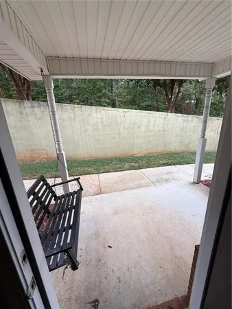 a view of outdoor space with seating area