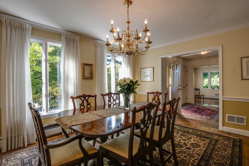 63 Monadnock Road Wellesley, MA 02481 - Photo 6 of 30 a view of a dining room with furniture window and outside view