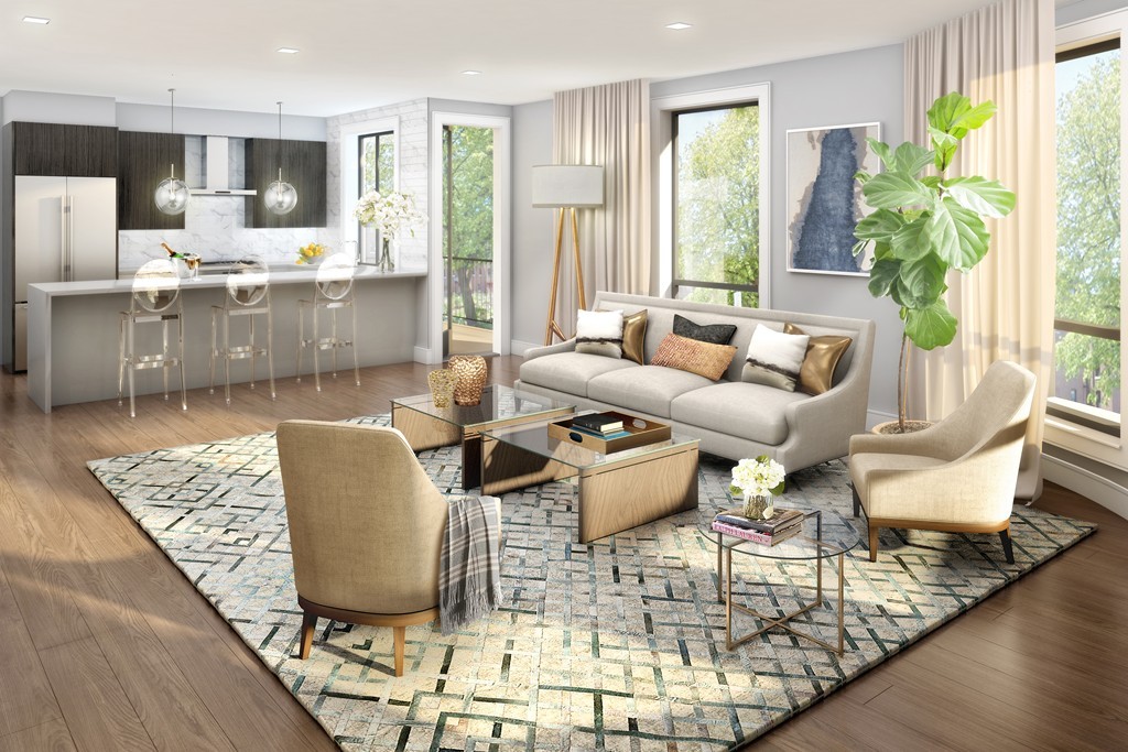 44-50 Symphony Road, Unit 404 Boston, MA 02115 - Photo 1 of 6 a living room with furniture and a large window