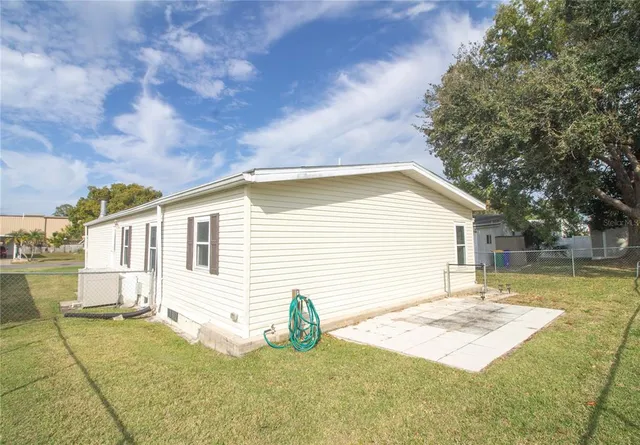a backyard of a house