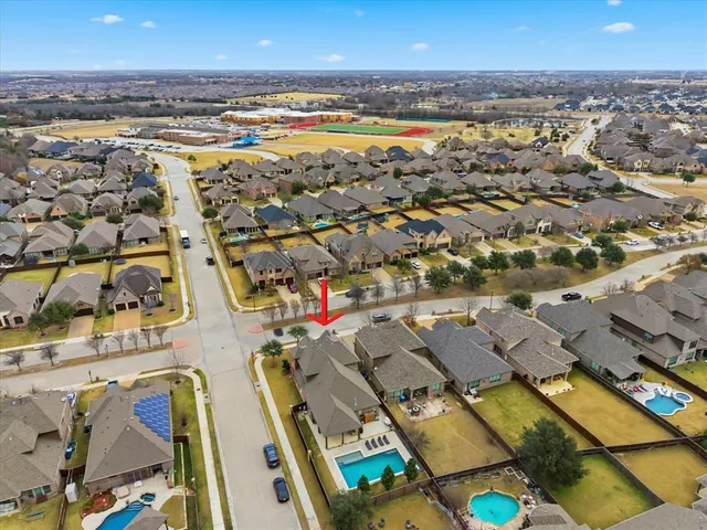 an aerial view of a city