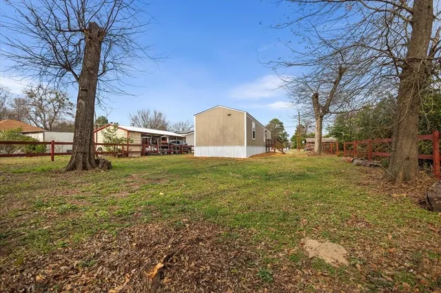 a view of backyard with tree