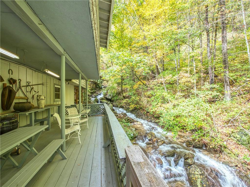 2660 Hemphill Road Waynesville, NC 28785 - Photo 28 of 43 a view of balcony with wooden floor