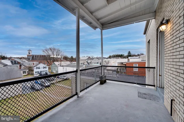 a city view from a balcony