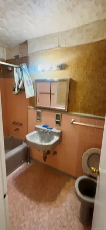 a bathroom with a sink and a toilet