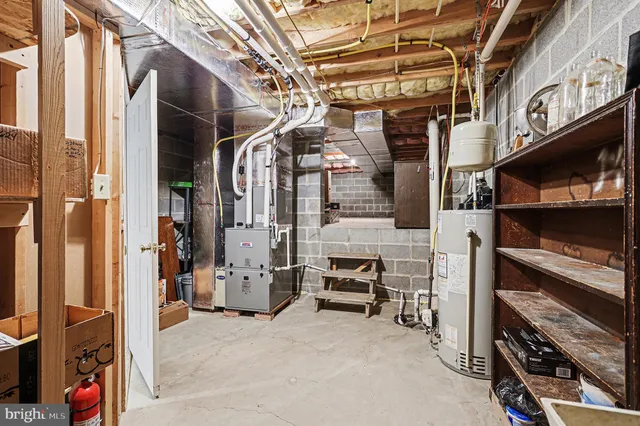 a view of storage and utility room