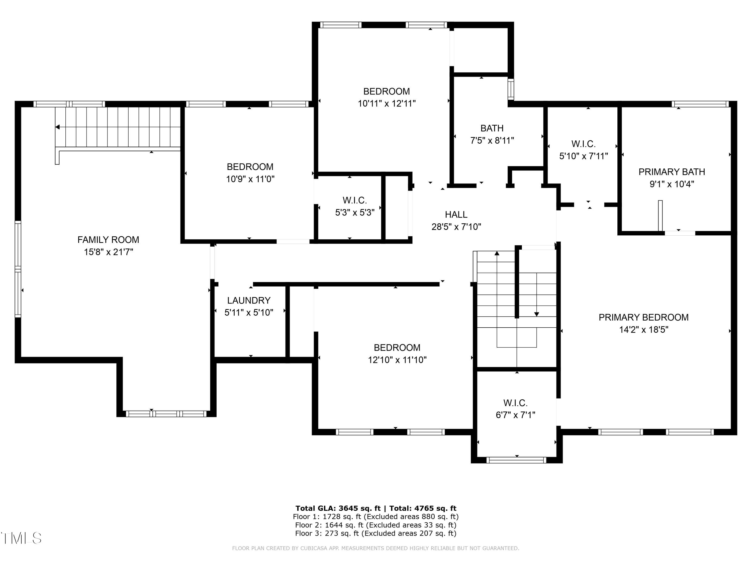 9404 Floral Ridge Court Raleigh, NC 27613 - Photo 56 of 60 2nd Floor Sketch