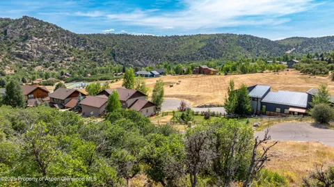 a view of a yard with a tree