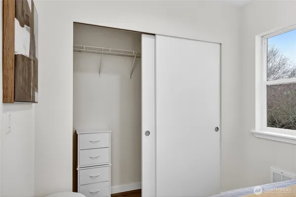 a view of closet area